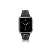 Leren Bandje Apple Watch S - Rustiek Zwart - Oblac