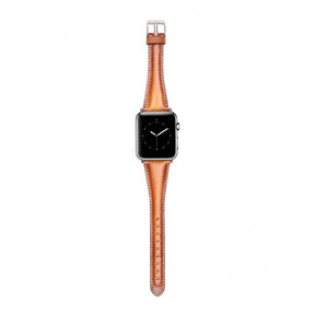Leren Bandje Apple Watch S - Cognac Bruin - Oblac